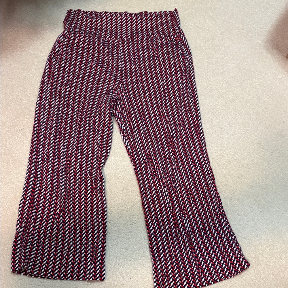 CAbi Chevron Red and Navy Pants